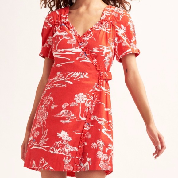 TANYA TAYLOR Linen Alda Toile Dress size 4 - Picture 2 of 5